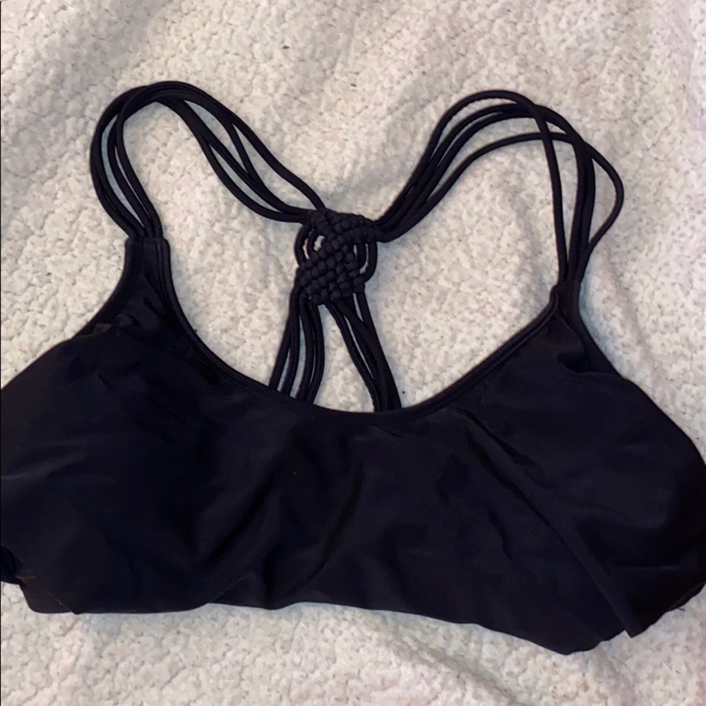 Medium black bikini top